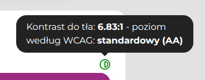 Zrzut ekranu pokazujący wybór harmonii kolorów w generatorze palet